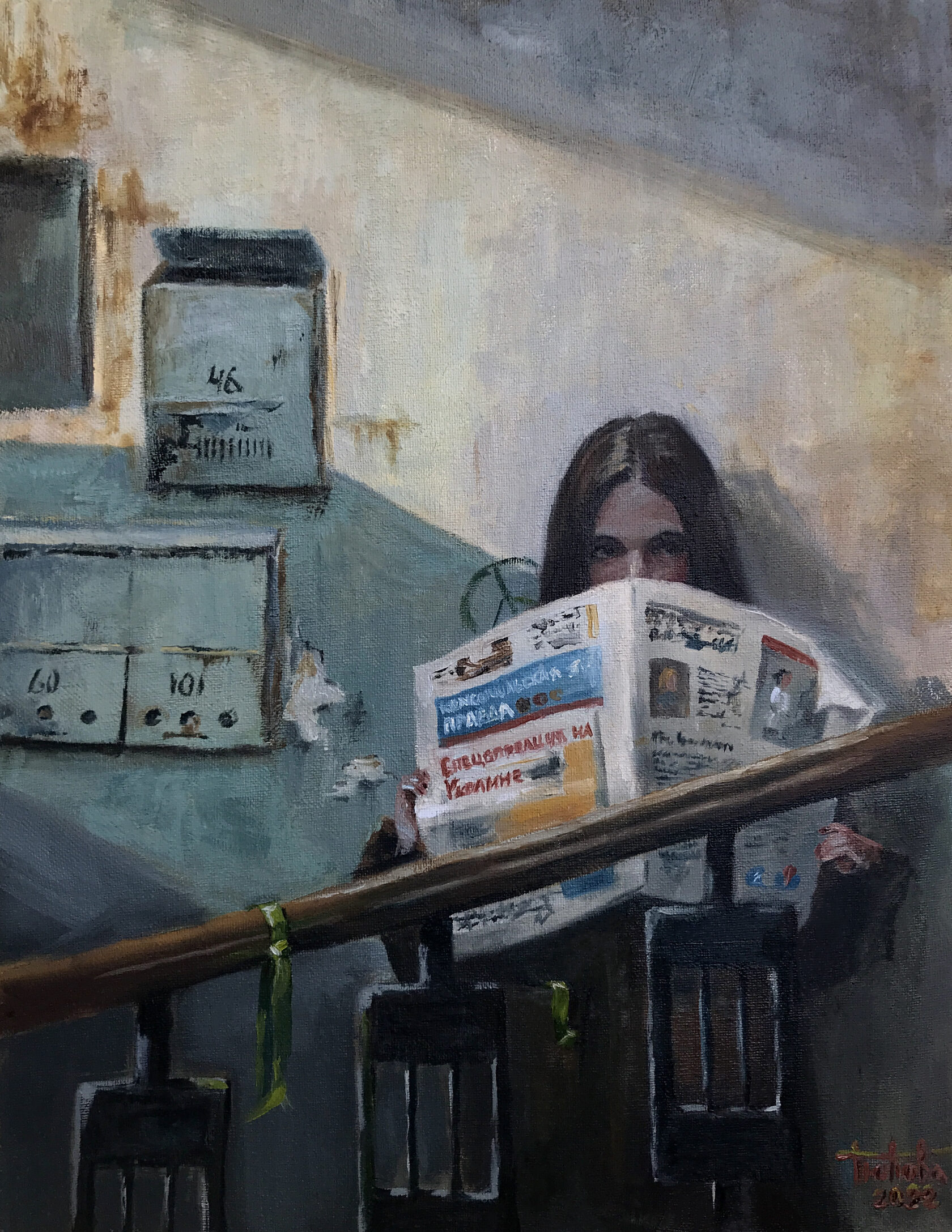 Vesna, main image, canvas, oil, 34.5×44.5 cm, original work by YUNA / Yuliana Popova.